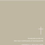 "Bisect" - First Holy Communion Invitations in Leather by Marabou Design - Detail