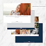 "Stately Cross" - First Holy Communion Invitations in Navy by Beth Schneider - Back of Card Options