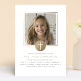 "Golden Cross" - First Holy Communion Invitations in Golden by Erin Deegan - Front