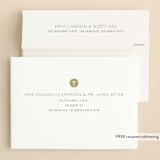 "Golden Cross" - First Holy Communion Invitations in Golden by Erin Deegan - FREE Recipient Addressing