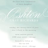 "Water Wash" - First Holy Communion Invitations in Aqua by Lehan Veenker - Detail