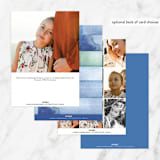 "watercolor stripes" - First Holy Communion Invitations in Ocean by Shannon Chen of Four Wet Feet Studio - Back of Card Options