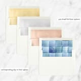 "watercolor stripes" - First Holy Communion Invitations in Ocean by Shannon Chen of Four Wet Feet Studio - Envelope Liner Options