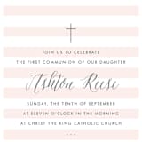 "Sleek" - First Holy Communion Invitations in Blush by Lauren Chism - Detail