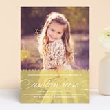 "Sweet scallop" - First Holy Communion Invitations in Lime by Annie Clark - Front