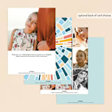 "Stained glass illustration" - First Holy Communion Invitations in Blue Sky by Ilze Lucero - Back of Card Options