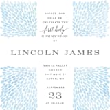 "Water drops" - First Holy Communion Invitations in Powder Blue by Michelle Taylor - Detail