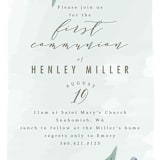 "soft branches" - First Holy Communion Invitations in Sea Breeze by Karidy Walker - Detail