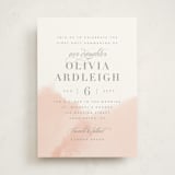 "Whisper" - First Holy Communion Invitations in Blush by Kristie Kern - Front