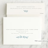 "Simple Foliage" - First Holy Communion Invitations in Mist by Everett Paper Goods - FREE Recipient Addressing