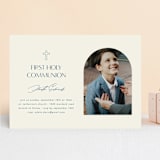 "Elegant Arch" - First Holy Communion Invitations in Deep Sea by Morgan Kendall - Front