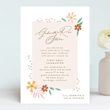"Blooms" - First Holy Communion Invitations in Peach by Phrosné Barwood - Front