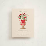 "Regency Vase" - Foil-Pressed Debutante Party Enclosure Cards in Ruby by Claudia Orengo - Front