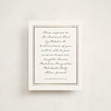 "Prelude" - Foil-Pressed Debutante Party Enclosure Cards in Monument by Leia Matt - Front