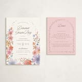 "Magic Garden" - Foil-Pressed Debutante Party Invitations in Wildflower by Paper Raven Co. - With Enclosure Card