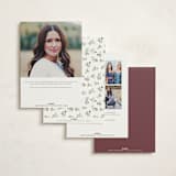 "Sapin" - Foil-Pressed Debutante Party Invitations in Snow by Gwen Bedat - Back of Card Options