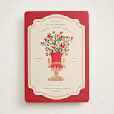 "Regency Vase" - Foil-Pressed Debutante Party Invitations in Ruby by Claudia Orengo - Front