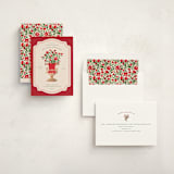 "Regency Vase" - Foil-Pressed Debutante Party Invitations in Ruby by Claudia Orengo - Assembled
