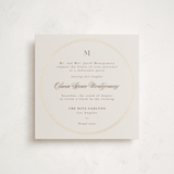 "Twin Circle" - Foil-Pressed Debutante Party Invitations in Chardonnay by Adelyn T. - Front