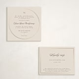 "Twin Circle" - Foil-Pressed Debutante Party Invitations in Chardonnay by Adelyn T. - With Enclosure Card