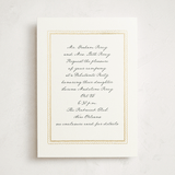 "Prelude" - Foil-Pressed Debutante Party Invitations in Monument by Leia Matt - Front