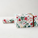"Berries and Branches" - Wrapping Paper Roll in Crimson by Makewells