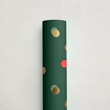 "Merry Dots" - Wrapping Paper Roll in Festive by Pixel and Hank