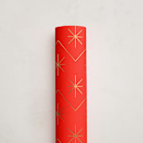 "Traditional Red and Gold" - Wrapping Paper Roll in Peppermint by Roseanne Kenny