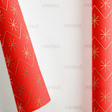 "Traditional Red and Gold" - Wrapping Paper Roll in Peppermint by Roseanne Kenny