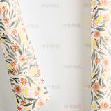 "Spring Garden" - Wrapping Paper Roll in Peach by Joanna Griffin