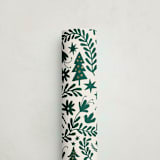 "Holiday Folk Pattern" - Wrapping Paper Roll in Spruce by Pace Creative Design Studio