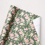 "Floral Abundance" - Wrapping Paper Roll in Moss by Charter Oaks Creative