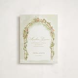 "Floral Arch" - Flat Foil-Pressed Graduation Thank You Cards in Evergreen by Lucrecia Caporale - Front