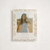 "Quinceañera Elegance" - Flat Foil-Pressed Graduation Thank You Cards in Cream by Nicoletta Savod - Front