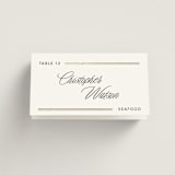 "Formal lines" - Foil-Pressed Place Cards - Fish in Quartz by Creo Study - Folded with Free Guest Printing