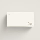 "Gilded icons" - Foil-Pressed Place Cards - Fish in Ivory by Creo Study - Blank front