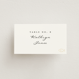 "Defined" - Foil-Pressed Place Cards - Fish in Snow by mo kelley - Front with Free Guest Printing