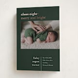 "Merry Nights" - Holiday Birth Announcement Cards in Fir by Pink House Press - Folded Card