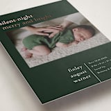"Merry Nights" - Holiday Birth Announcement Cards in Fir by Pink House Press - Detail