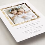 "Every Good Gift" - Holiday Birth Announcement Cards in Snowball by Robert and Stella - Detail