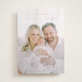 "Merry Little Christmas" - Holiday Birth Announcement Cards in Snow by Hudson meet Rose - Front