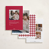 "Merry Little Christmas" - Holiday Birth Announcement Cards in Berry by Hudson meet Rose - Back of Card Options