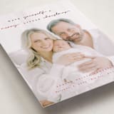 "Merry Little Christmas" - Holiday Birth Announcement Cards in Berry by Hudson meet Rose - Detail