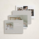 "More Cheer Now" - Holiday Birth Announcement Cards in Cotton by Everett Paper Goods - Back of Card Options