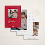 "Little Gift" - Holiday Birth Announcement Cards in Marshmallow by Everett Paper Goods - Back of Card Options