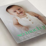 "Baby Joy" - Holiday Birth Announcement Cards in Snowfall by Mary Kay Garttmeier - Detail