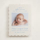 "Little Merry" - Holiday Birth Announcement Cards in Powder by Megan Davis - Front