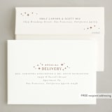 "Extra Cheerful" - Holiday Birth Announcement Cards in Biscuit by Everett Paper Goods - FREE Recipient Addressing