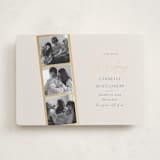 "photo strip" - Holiday Birth Announcement Cards in Eggnog by Summer Winkelman - Front