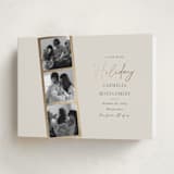 "photo strip" - Holiday Birth Announcement Cards in Eggnog by Summer Winkelman - Folded Card